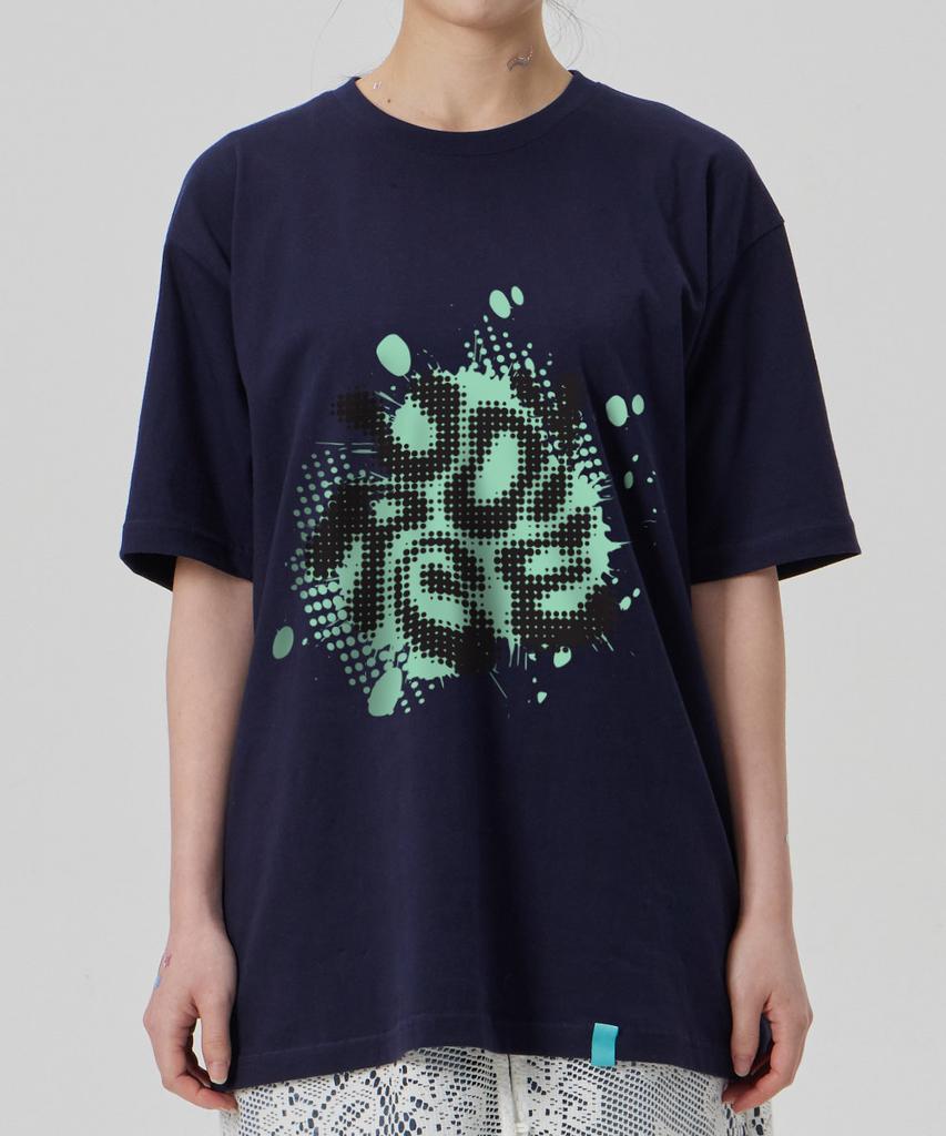 ASTRAL PROJECTION [Voice] Cotton Loose Fit Short Sleeve T-Shirt_Space Navy
