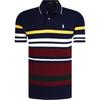 Polo SS24 Small Pony Logo Gesticktes Gestreiftes Poloshirt Herren Poloshirts Marineblau 710812959-001