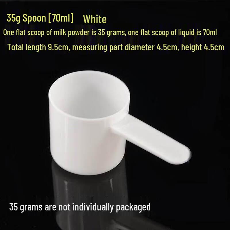 White PP Plastic Flat-Bottom Measuring Spoons Set, 100-Count