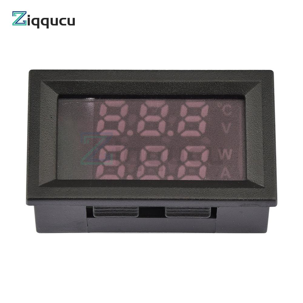 DC4-30V DC LED Display Dual Digital Temperature Red Blue Green Digital Temperature Sensor With NTC 10K 3950 Probe Cable
