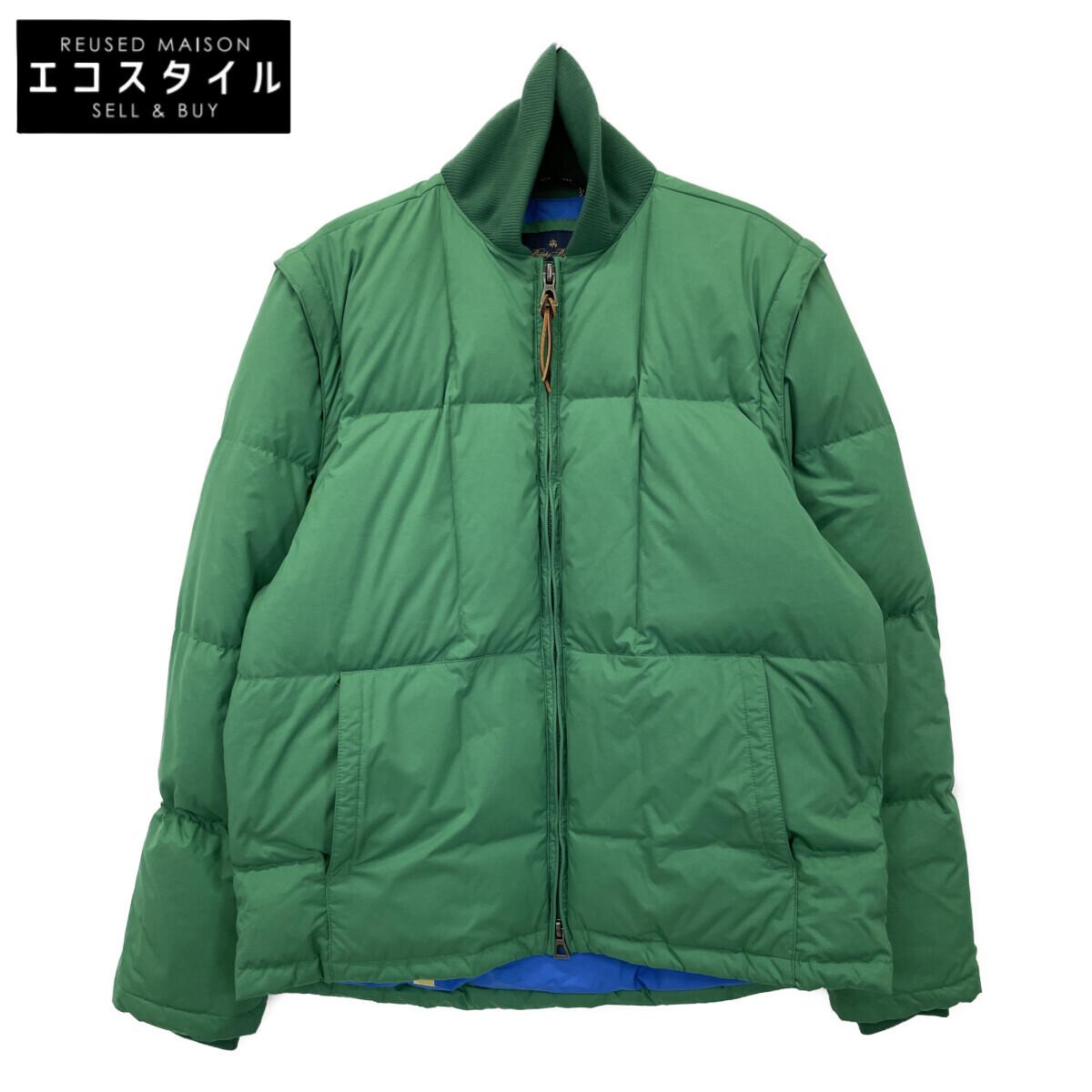 

Brooks Brothers 100185110 Green Zip-Off Down Jacket Jacket L greenUsed