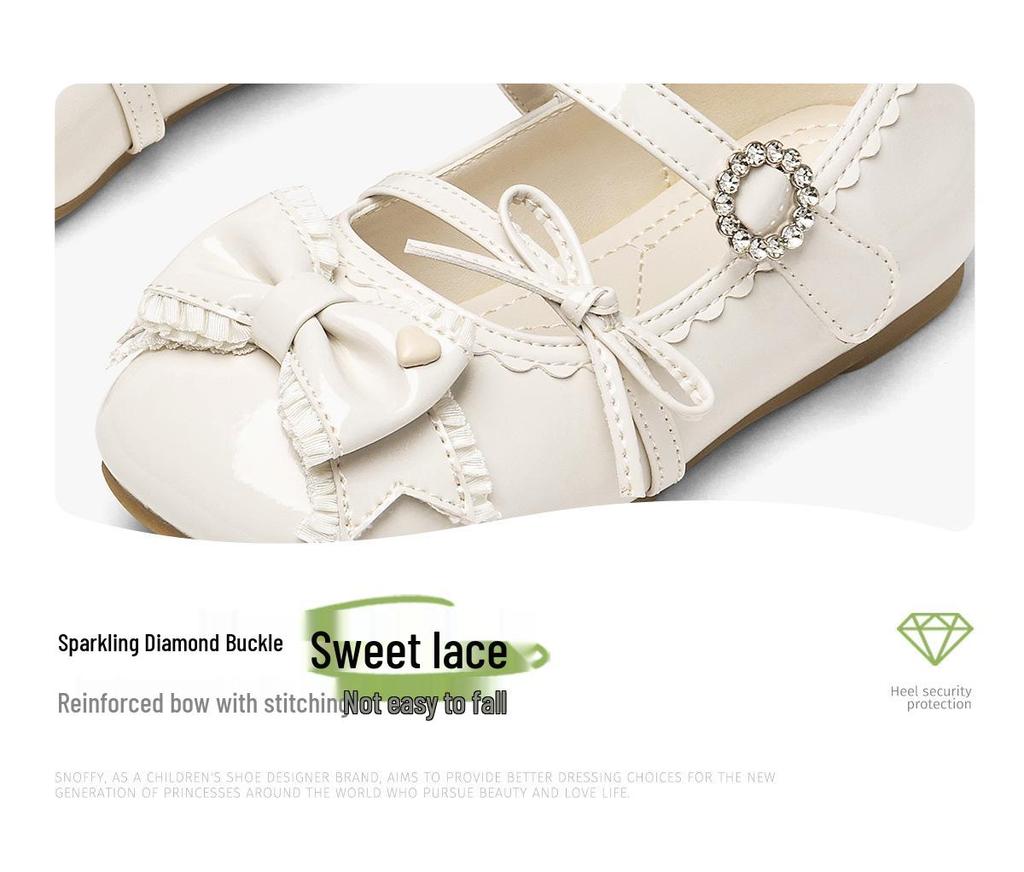 Snuffy Girls' New Year Red Princess Lolita Leather Shoes - Fashionable, Soft Sole for Spring/Autumn 2026