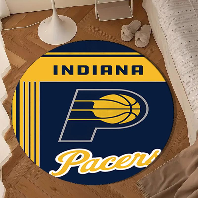 Pacers Basketball Team Round Mat, Anti-slip Circle Carpet Chair Rug For livingroom,Bedroom, Doormat Home Decor Gift Christmas Gifts