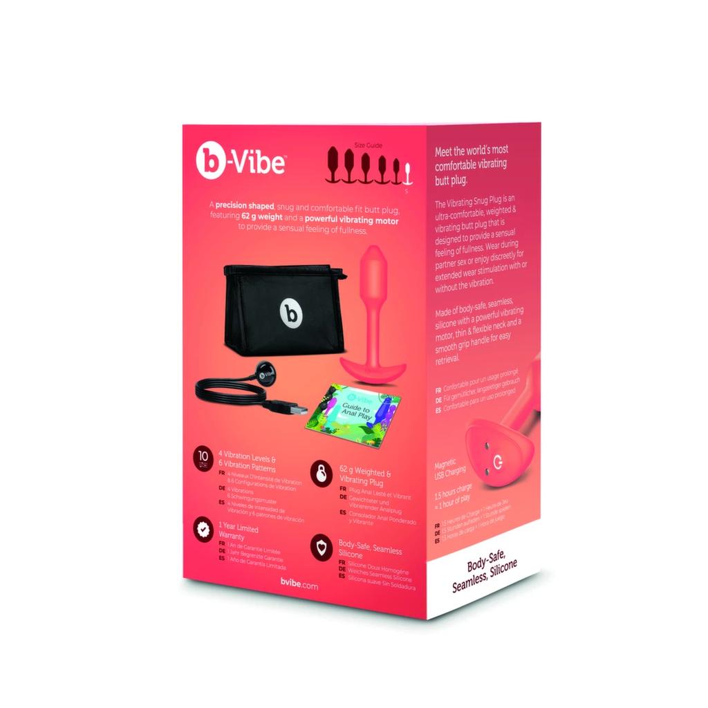 Vibrating Anal Plug - B-Vibe Vibrating Snug Plug 1 Orange