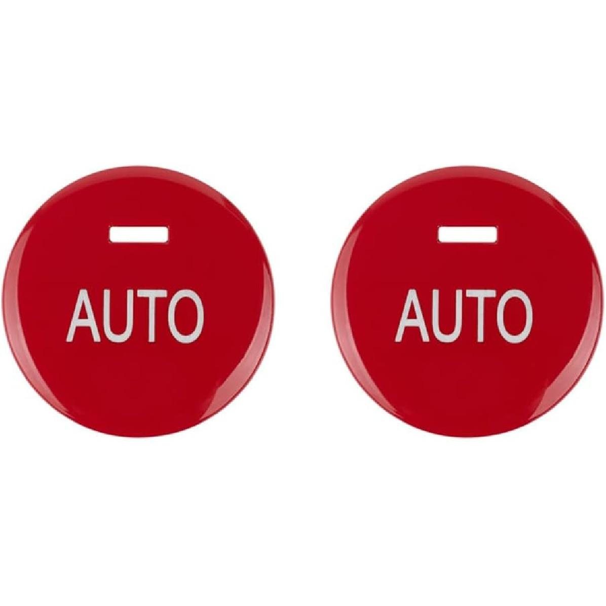 

Car Climate Control Knob Button Repair Kit Auto Air Condition Knob Trim Cover Compatible for BMW 5 6 7 F01 F07 F10 F18 X5 X6 F15 F16 2009-2019(Black) red(F chassis)
