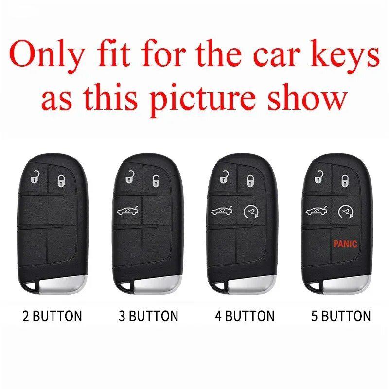 Zinc Alloy Leather Car Key Key Case For Jeep Cherokee Remote Control Wrangler Commander Compass Key Case Car Key Case