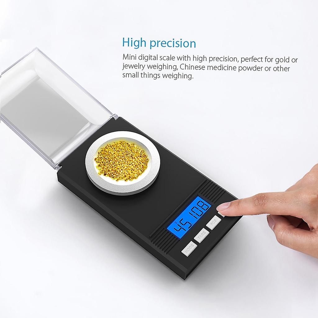 Homgeek Digital Milligram Pocket Scale Mini Jewelry Gold Powder Weigh Scales With Calibration Weights Tweezers, Weighing Pans, Lcd Display-hy