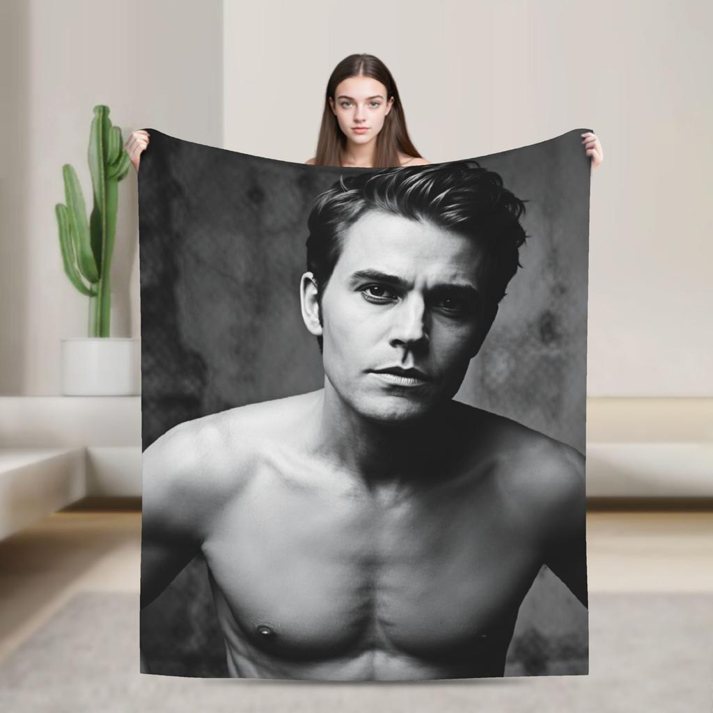 Soft Cozy Throw Blanket Travel Stefan Salvatore Blanket Flannel Bedspread For Outdoor Funny Sofa Bed Cover