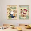 Japanese Lucky Cat Maneki Neko Cartoon Cute Animals Poster Canvas Painting Wall Art Pictures Restaurant Shop Home Decor