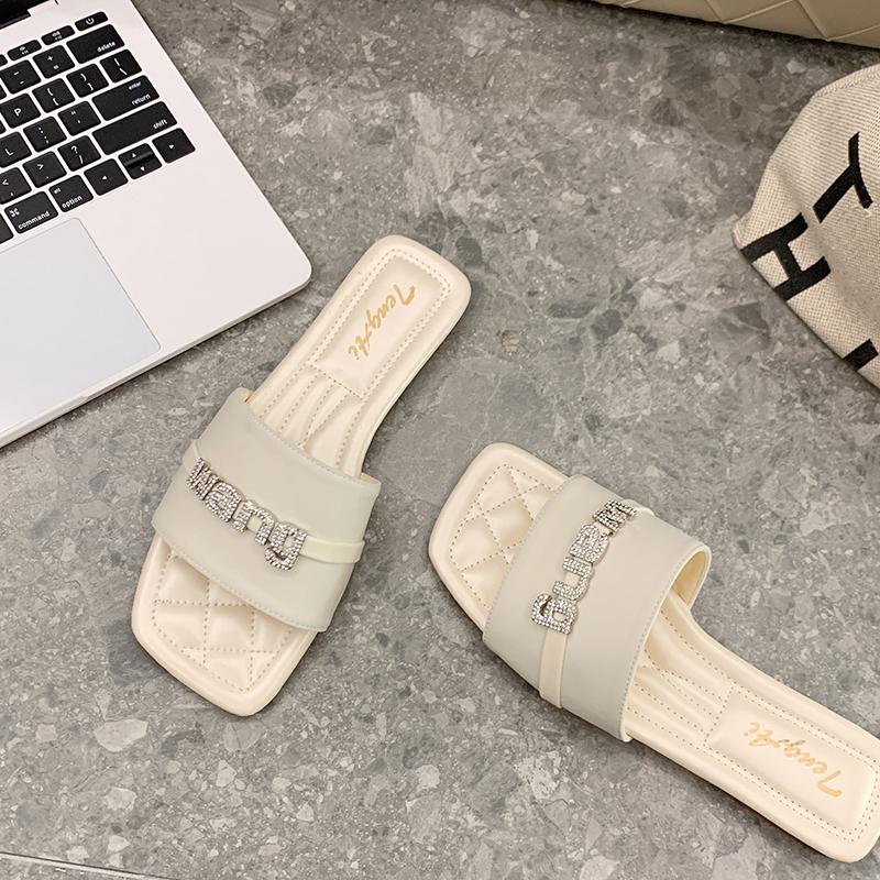 

Летние новые шлепанцы 2024 года, Носите стильные тапочки, Подходят для дома и улицы, Мягкие и удобные тапочки, 35 бежевый