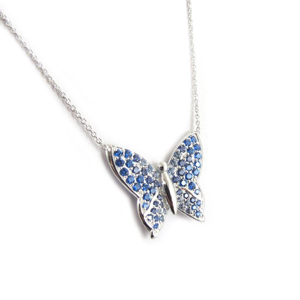 

Altesse [L1363] - Серебряное колье Butterfly Light синее