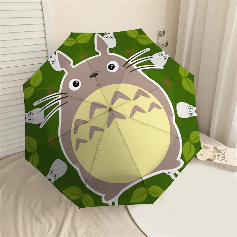 

1PC Totoro Plant Umbrella-8-Rib Reinforced, Automatic Open, Lightweight & Durable, Cute Fashion Accessory for Outdoor-T125