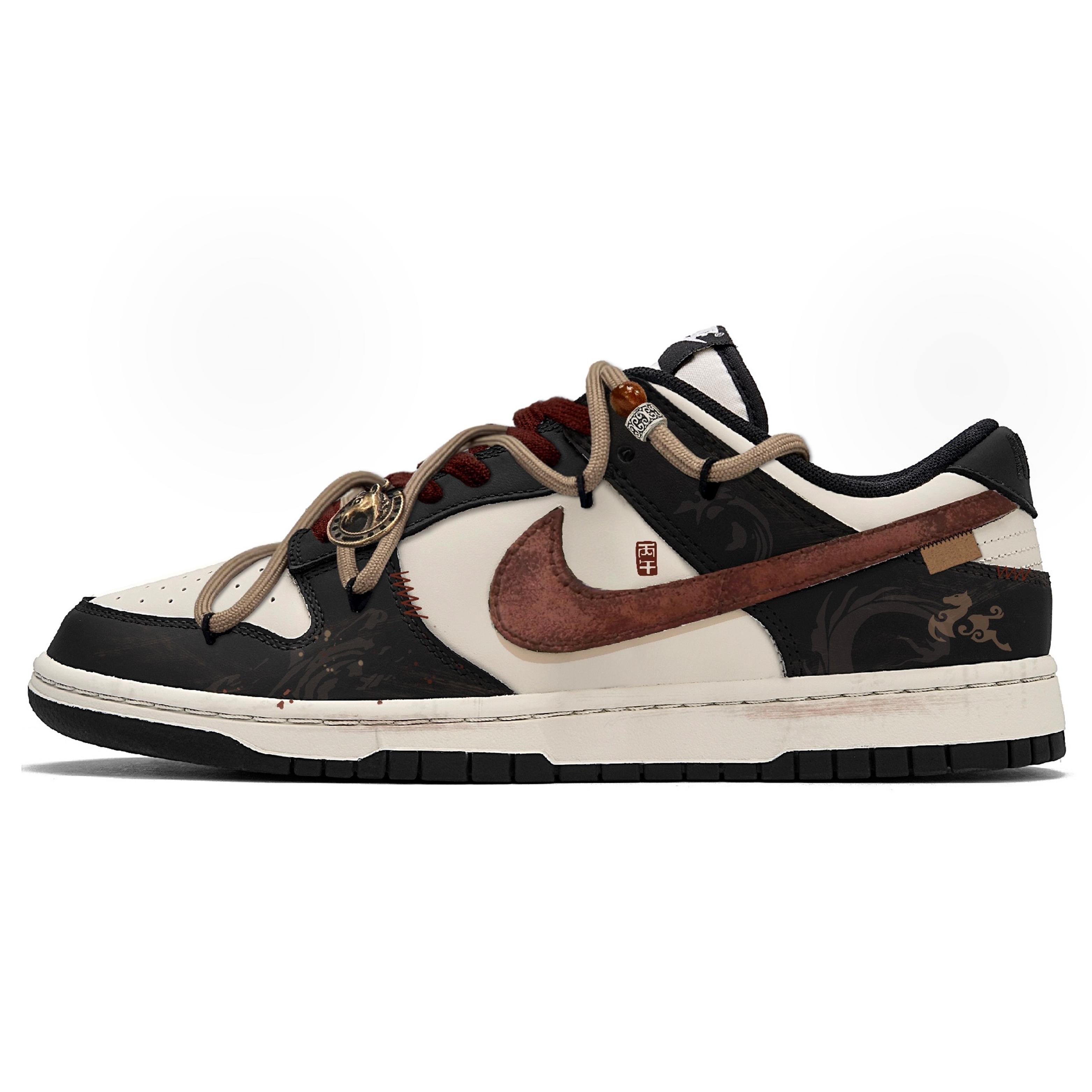 

Nike Dunk Red Patterned Jet Black MONE Manufacturing Leather Slip Resistant, Abrasion Resistant, Lightweight HF5441-100(Team177-) 41