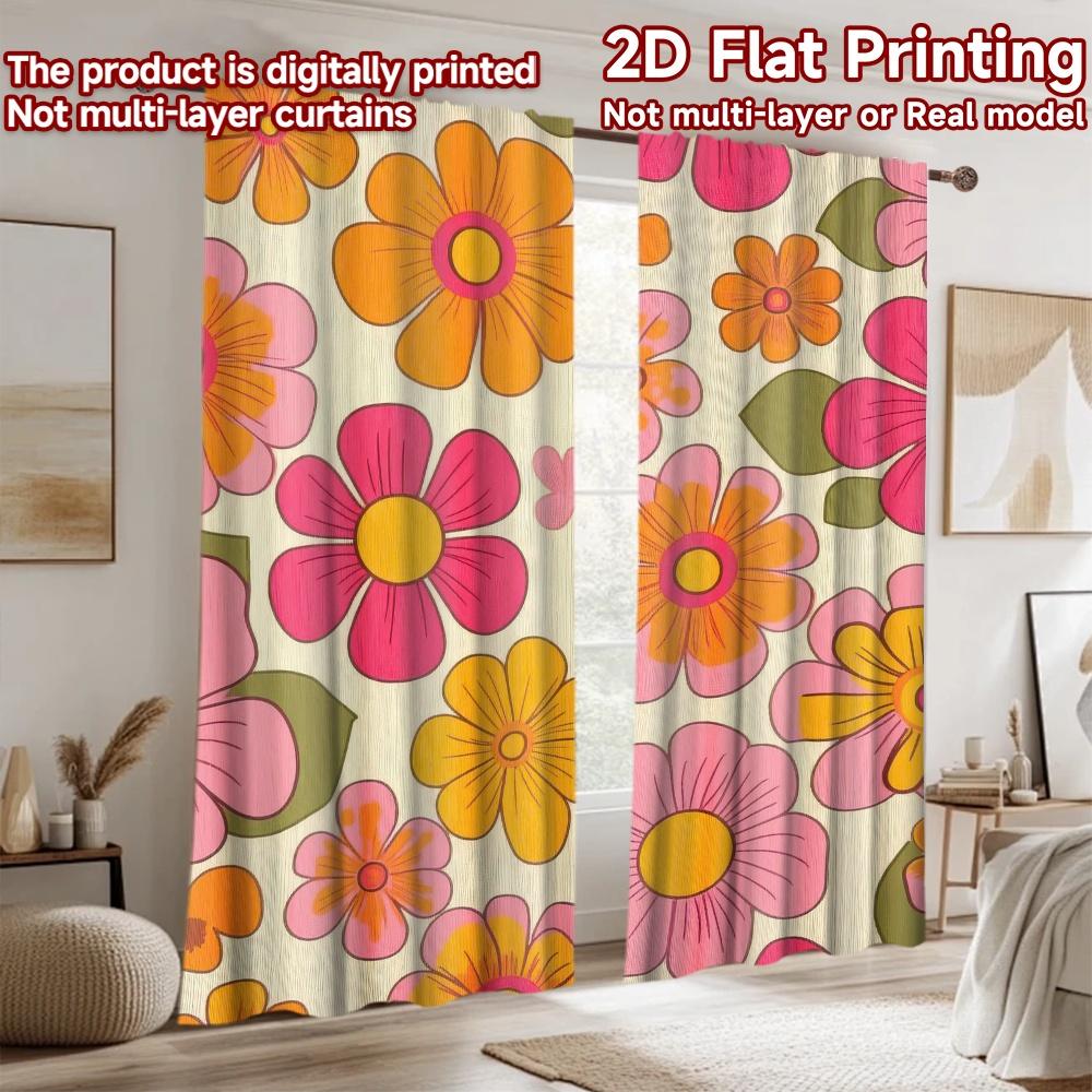 2D flat Photography Backdrop Popular Tapestry Colorful Floral Blooms 100% Polyester Party Decorations Perfect for Holiday