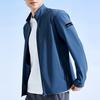 Anta Training Series Letter Print Knitted Sports Jacket Men Jackets Whale-Fin-Blue 152337712-1