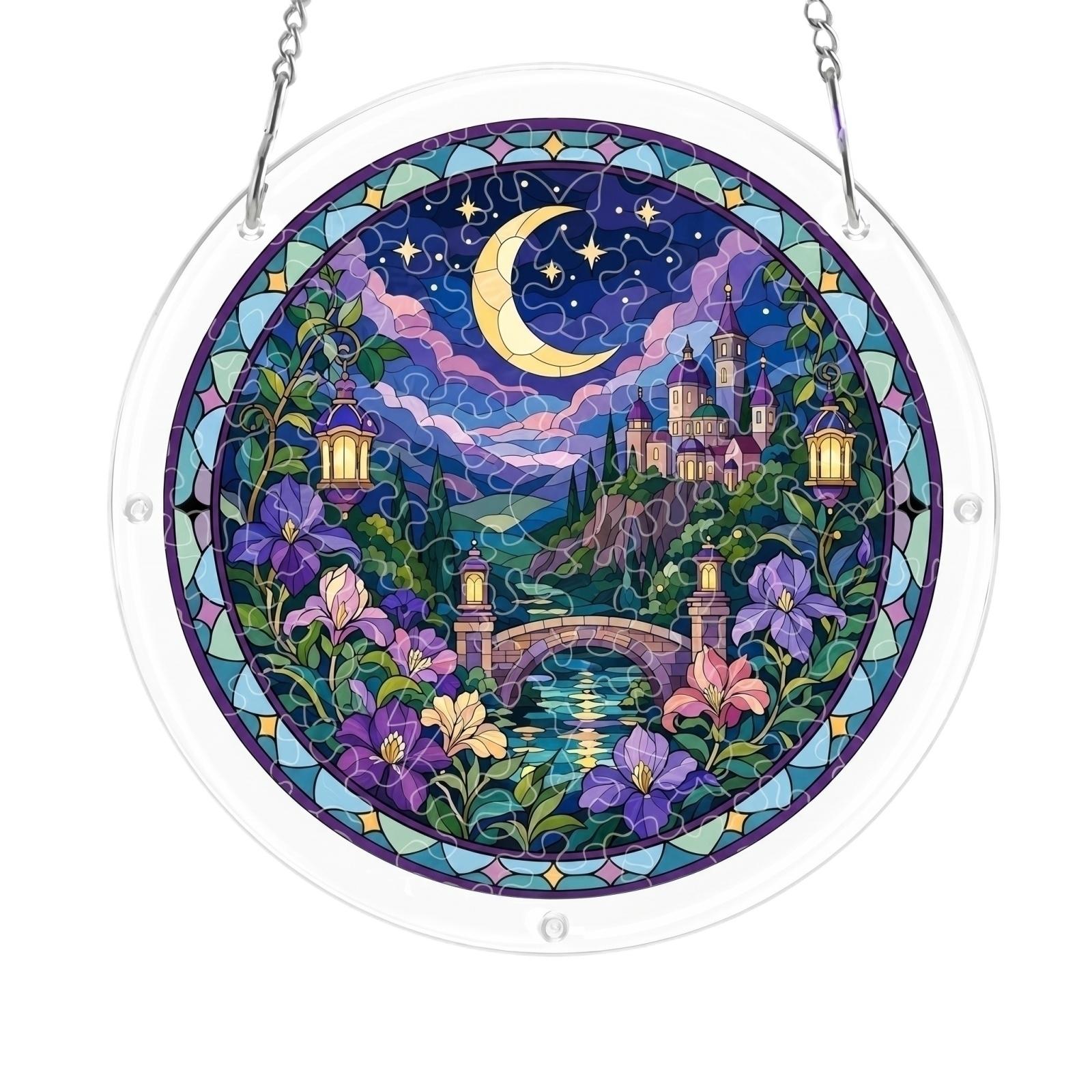 

Acrylic Suncatcher Window Decor 2mm Single Layer 2D Puzzle Art Hanging Ornament for Home and Office Decoration One Size