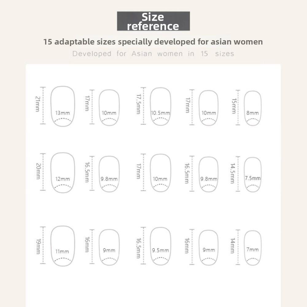 French False Nails Long Almond Press on Nails Manicure Fake Nails  Women