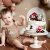 6 st Djur Tårtdekoration Gård Födelsedagstårta Topper Ko Tårtdekoration för Gårdsdjur Baby Shower Födelsedagsfest Dekorationer