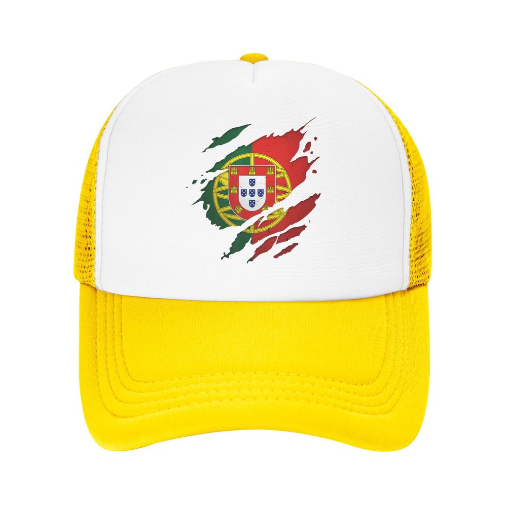 Portugal Flag Portuguese Mesh Baseball Caps Unisex Fashion Sun Caps  Dad Hat Adjustable Summer Trucker Hat