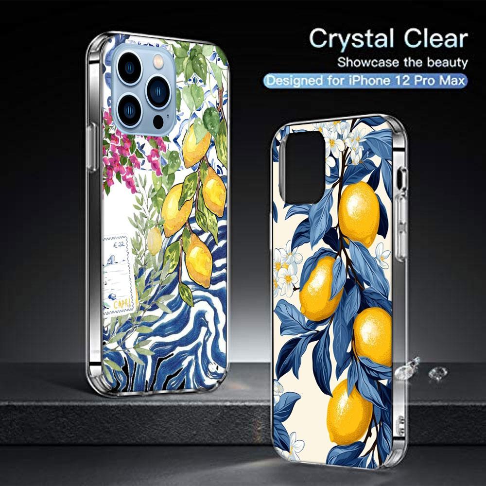 Mediterranean Lemon Cases Phone Case For Iphone 17E 16E 17 Air 16 Pro Max 15 Pro 14 Plus 11 13 12 Mini Cover Cases Compatible wi