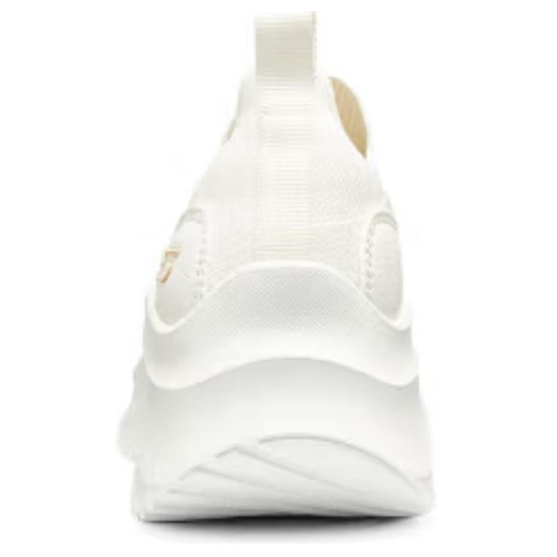 Skechers Women Milky White Low Top Casual Shoes Mesh Fabric Slip On 117514-OFWT