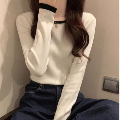 The New Long-sleeved Base Layer Sweater for Women In Autumn and Winter Features A Unique and Stylish Design