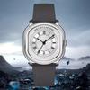 New 2025 Specht & Söhne 35mm Vintage Quartz Watch For Men Grey Color Genuine Leather Strap Sapphire Crystal 50M Waterproof