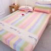 1pc Bed Sheet On Elastic Rainbow Printed Bed Fitted Sheet for Double Bed Single Bed Linen Queen Bottom Sheet(without Pillowcase)