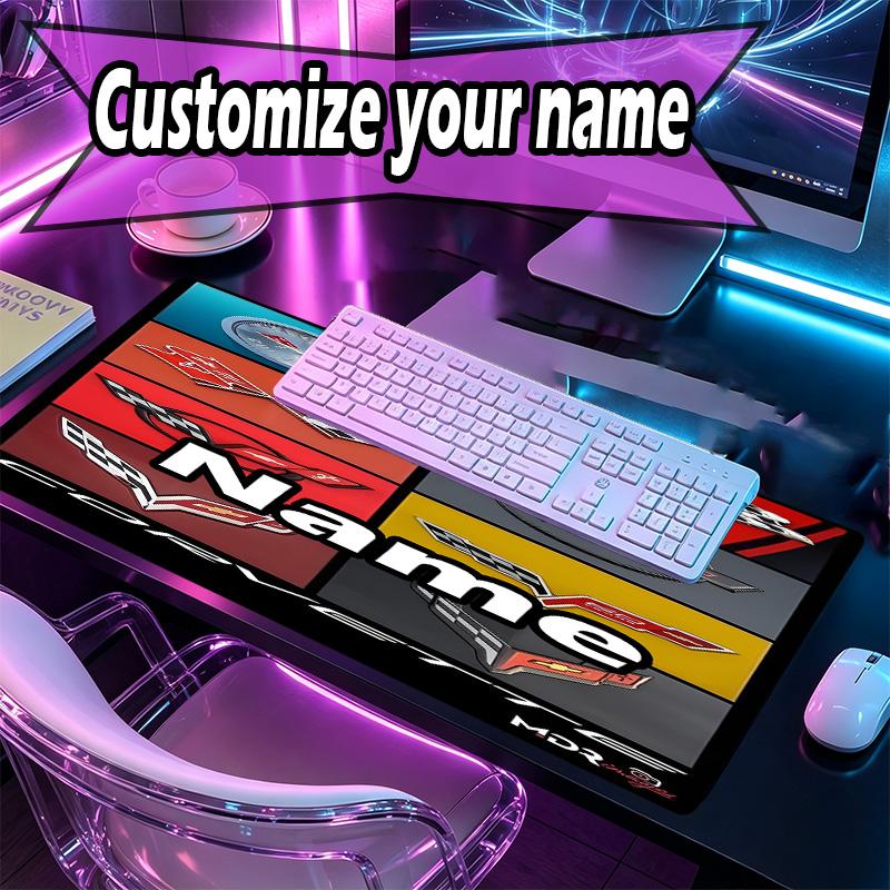 Custom Name Personalized Sports car Pattern Mousepad, Laptop PC Desk Mat, Decorative Desk Mat for Home Keyboard Pad Gift