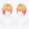LVMEY Anime Character Cosplay Cream Yellow Pink for Heat Resistant Cosplay Costume Wig Net Perfect for Comic Cultural and School Festivals Wig, Short,