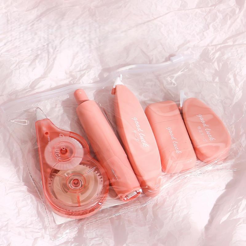 5pcs Correction Tapes Set Macaron Color Correcting Cleaning Tools for Students Office School Homework