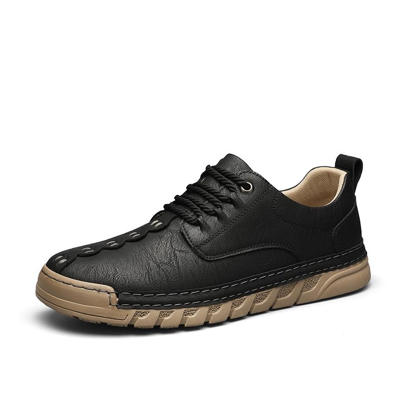 Fashion Leather Mens Sneakers Classic Comfortable Casual Shoes Outdoor Walking Footwear Big Size Male Treking Footwear Trainers