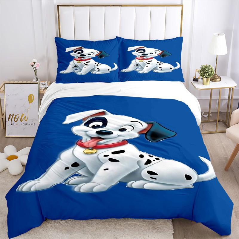 Dalmatian Pup Adventure Print 3Pcs Bedding Setduvet Cover With 2 Bedropillowcase Home Birthday Gift