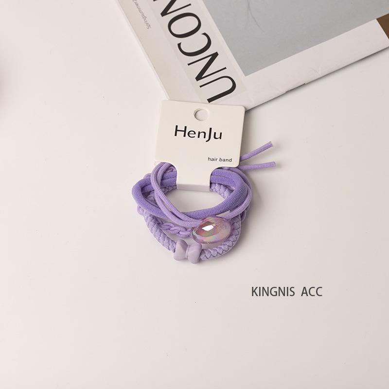 2025 Spring/Summer Crystal Candy Color Floral Spiral Hair Ties - Elegant, Sweet Telephone Cord Hair Accessories for Women