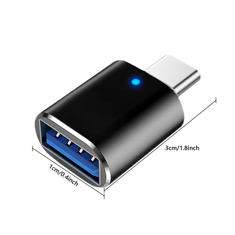

USB 3.0 To Type C Adapter LED OTG To USB C USB-A To USB Type-C Female Connector Phone Adapters чёрный