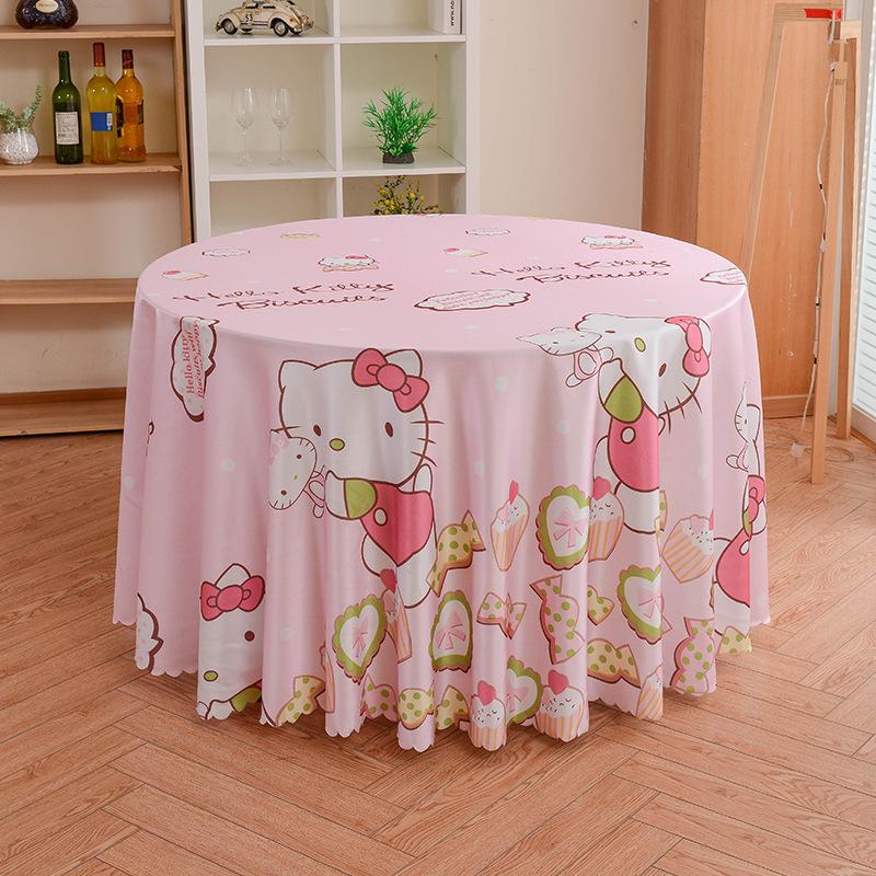Hotel Tablecloth Children'S Birthday Party Cartoon Doraemon Robot Cat Tablecloth Animation Round Restaurant Tablecloth