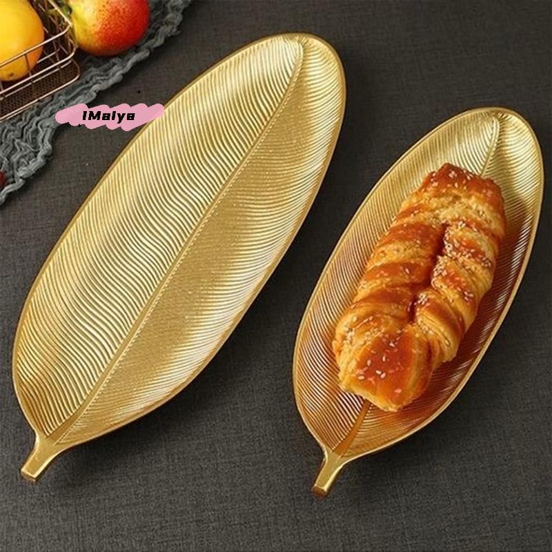 M-Nordic Style Leaf Fruit Plate Creative Storage Tray For Living Room Snack Candy Fruit Plate Home Table Decoration Accessory
