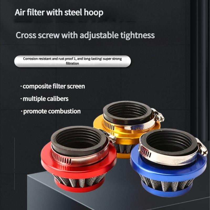 Filtro Aria Motore Moto Universale Acciaio Inossidabile Parte Migliorata Compatibilità Multi-Modello Miglioramento della Filtrazione