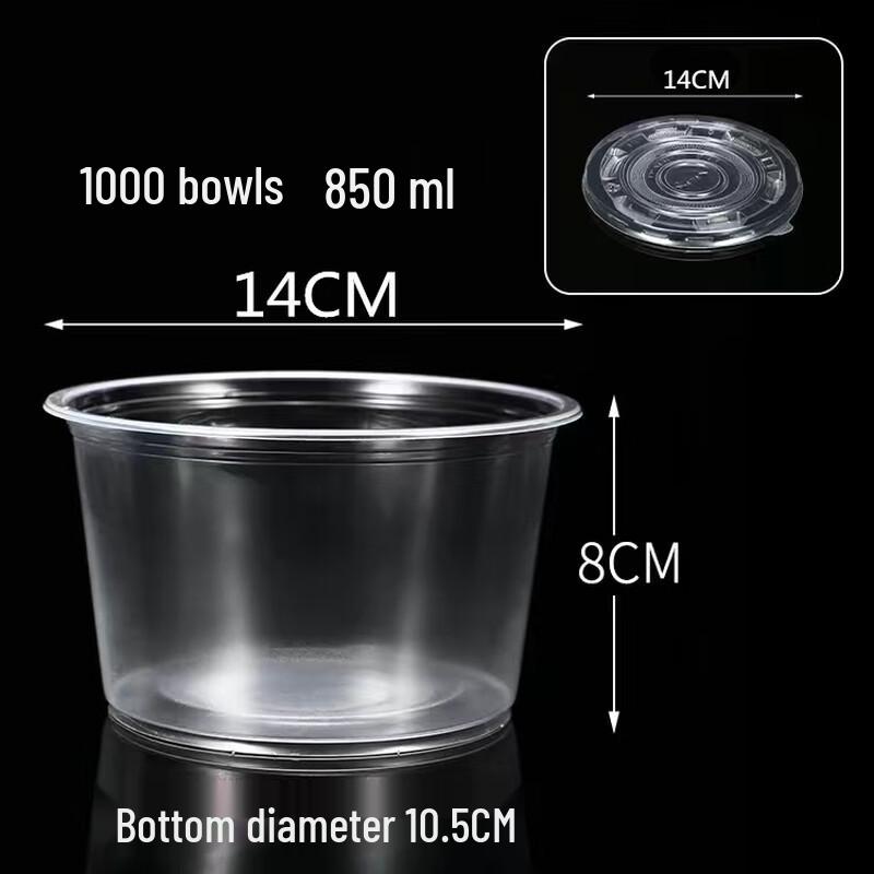 Shixun Disposable Plastic Round Bowls with Lids
