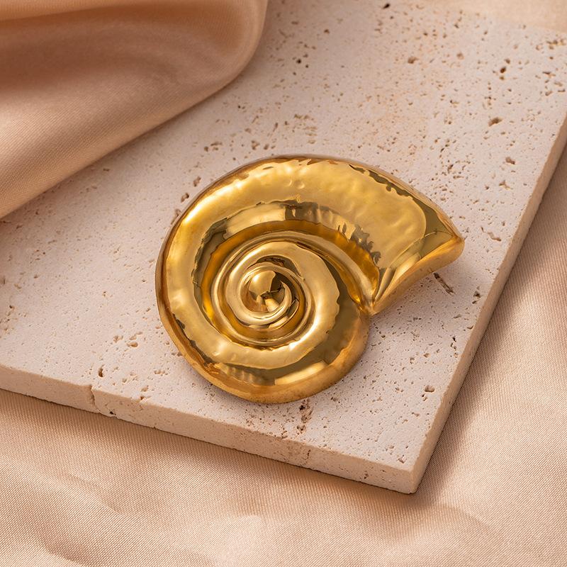 Thousands Of Calls Half Face Anti-Light Stainless Steel Brooch Collection Wind Halloween Texture Titanium Steel Pin