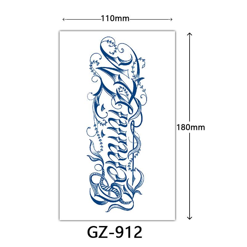 Juice Tattoo Stickers, Herbal Tattoo Stickers, Semi-Permanent English Letter Tattoo Stickers Tattoo