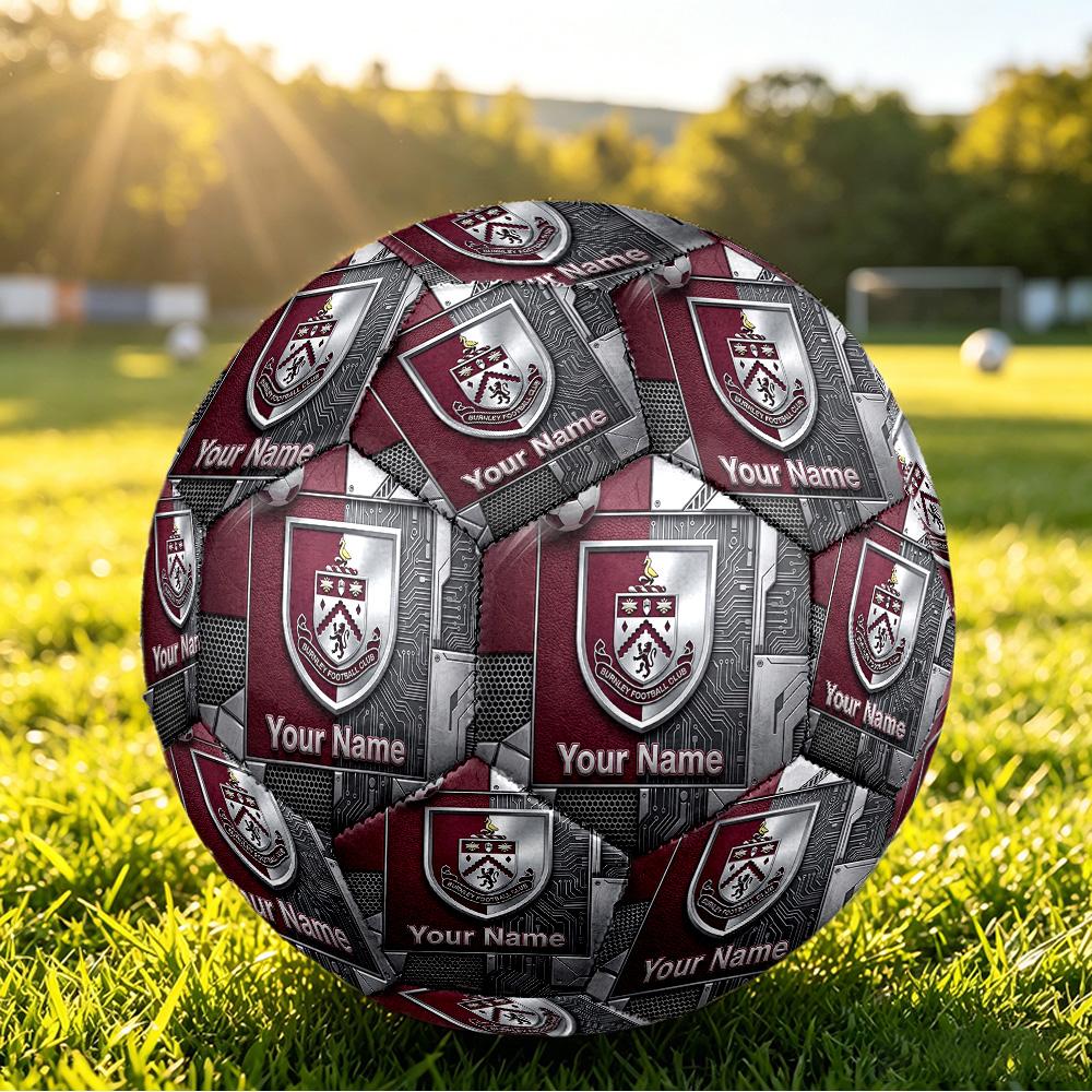 Personalized Size 5 Football Burnley Football Pattern Outdoor Game Sports Ball Gift