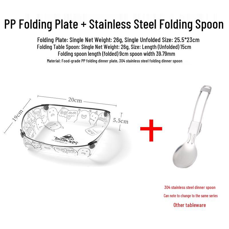 Portable Multi-Purpose Cutlery Set with Folding Bowl, Plate, Coffee Filter, Funnel, and Water Cup