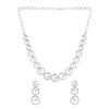 Jewellery Set for Women and Girls American Diamond Jewellery Set | Rosegold Rhodium Plated AD Necklace Set for Women