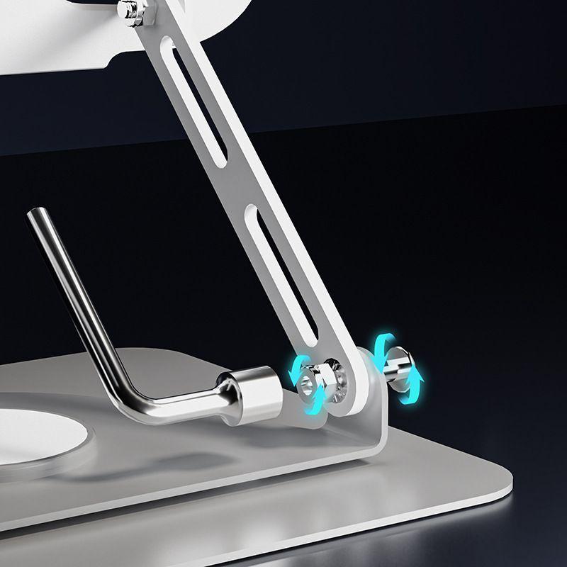 360° Rotating Laptop Stand with Detachable RGB Fan and Cooling Support