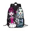 Plecak Szkolny Dla Dziewcząt Chłopców Z Lekkiego Materiału Nylonowego I Nadrukiem Monster High Do Użytku Szkolnego