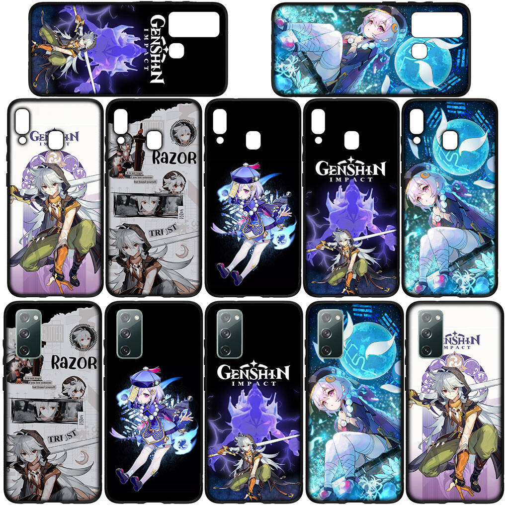 For Samsung Galaxy S25 S24 S23 S22 Ultra FE Plus A37 A57 A56 A55 A06 A16 A15 A36 A26 A35 A05 A25 A54 A34 S9 Phone Case Genshin Impact Razor QiQi Cover