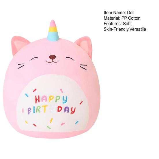 Yousheng Cat Cow Plush Toy Soft Stuffed Animal Skin-Friendly Cuddle Cushion for Kids Adults Birthday Gift for Girls Boys