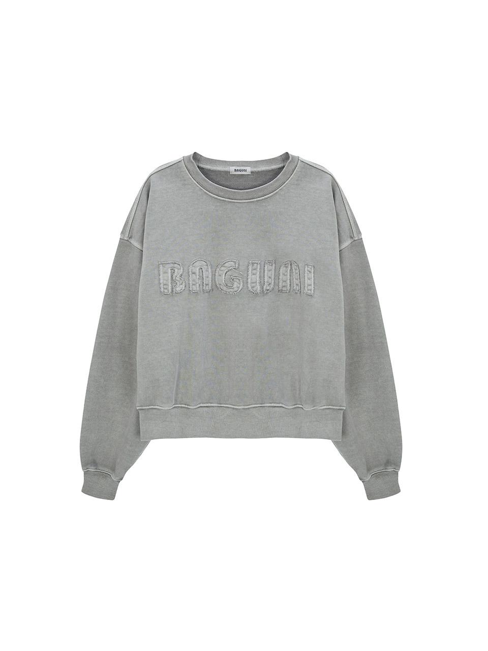 Salad Basket Heavy Pigment Lettering Sweatshirt - Gray