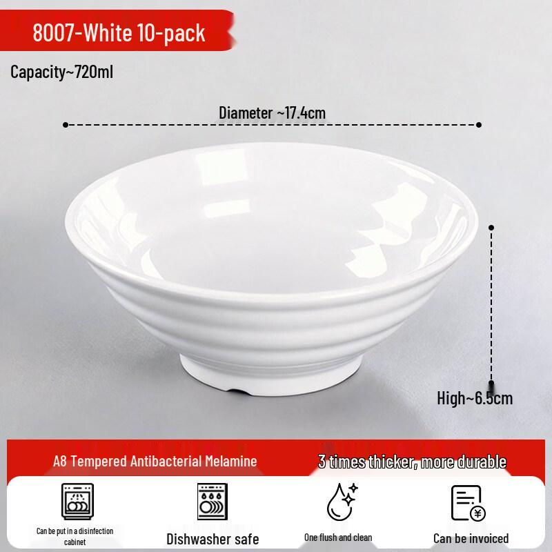 Gannian A8 Melamine Soup and Noodle Bowl